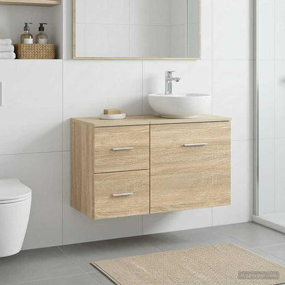 Bathroom Cabinet In-between Sonoma Oak 30 x 41 x 50 cm