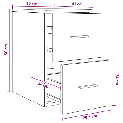 Bathroom Cabinet In-between Smoked Oak 30 x 41 x 50 cm