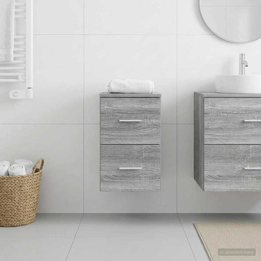 Bathroom Cabinet In-between Grey Sonoma 30 x 41 x 50 cm