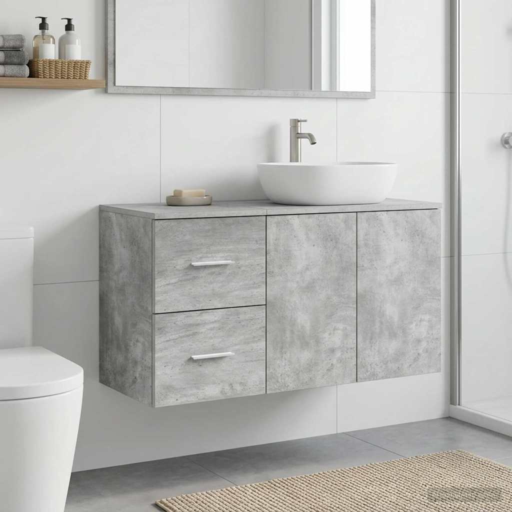 Bathroom Cabinet In-between Concrete Grey 30 x 44.5 x 50 cm