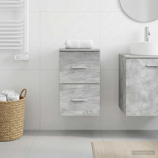 Bathroom Cabinet In-between Concrete Grey 30 x 44.5 x 50 cm
