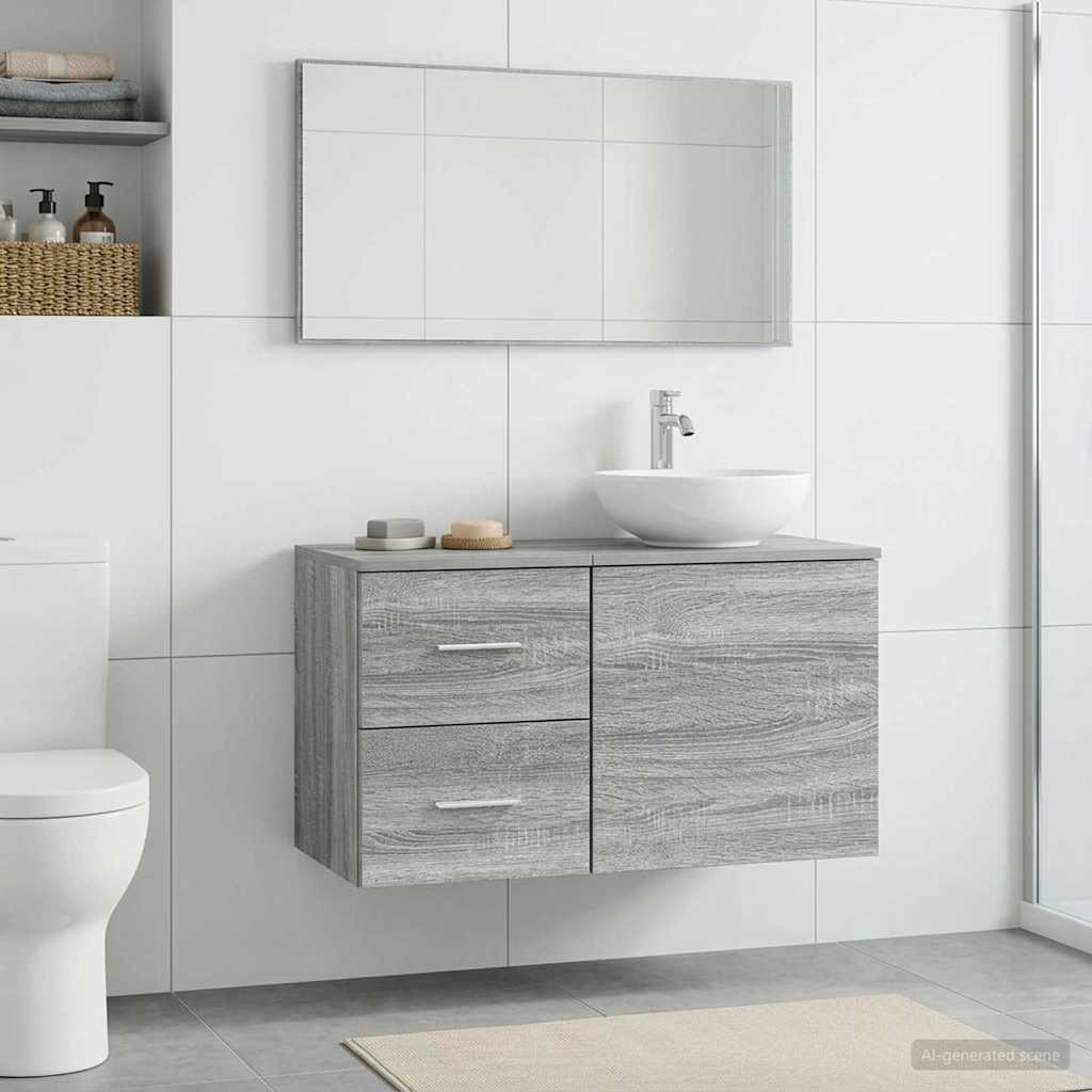 Bathroom Cabinet In-between Grey Sonoma 30 x 44.5 x 50 cm