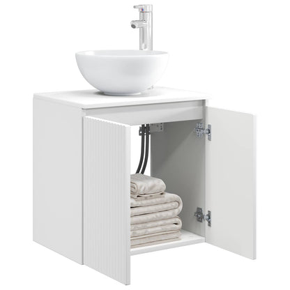Wall-Mounted Sink Vanity White 49.5 x 35 x 63 cm