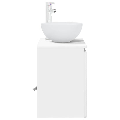 Wall-Mounted Sink Vanity White 49.5 x 35 x 63 cm
