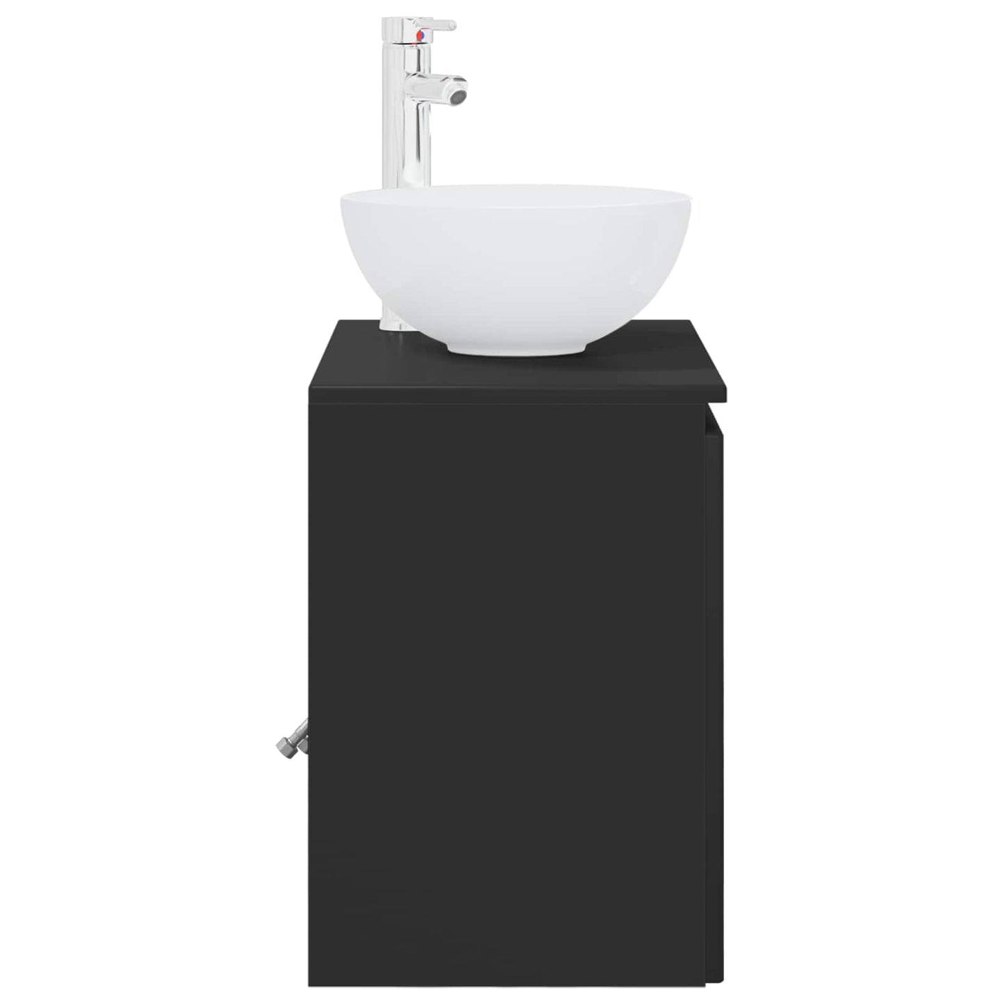 Wall-Mounted Sink Vanity Black 49.5 x 35 x 63 cm