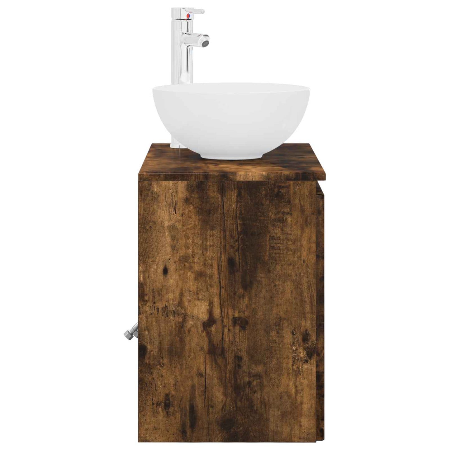 Wall-Mounted Sink Vanity Smoked Oak 49.5 x 35 x 63 cm