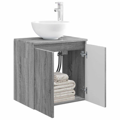 Wall-Mounted Sink Vanity Grey Sonoma 49.5 x 35 x 63 cm