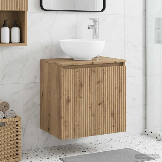 Wall-Mounted Sink Vanity Artisan Oak 49.5 x 35 x 63 cm