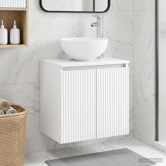 Wall-Mounted Sink Vanity White 49.5 x 41 x 64.5 cm