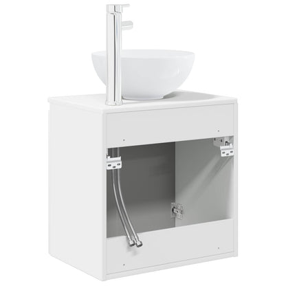 Wall-Mounted Sink Vanity White 49.5 x 41 x 64.5 cm