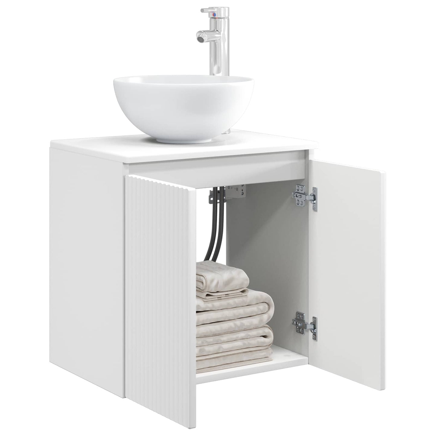 Wall-Mounted Sink Vanity White 49.5 x 41 x 64.5 cm