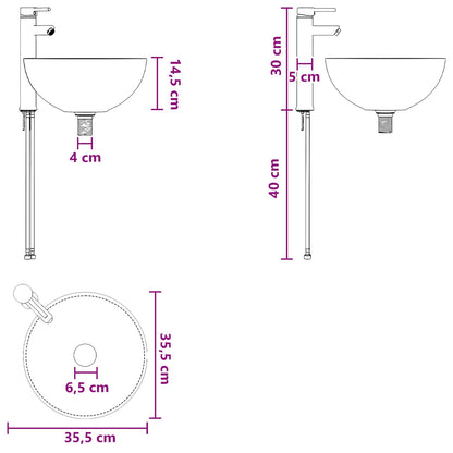 Wall-Mounted Sink Vanity White 49.5 x 41 x 64.5 cm