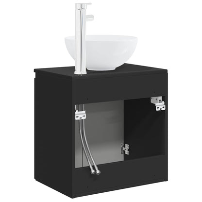 Wall-Mounted Sink Vanity Black 49.5 x 41 x 64.5 cm