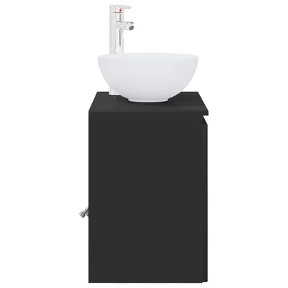 Wall-Mounted Sink Vanity Black 49.5 x 41 x 64.5 cm