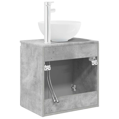 Wall-Mounted Sink Vanity Concrete Grey 49.5 x 41 x 64.5 cm