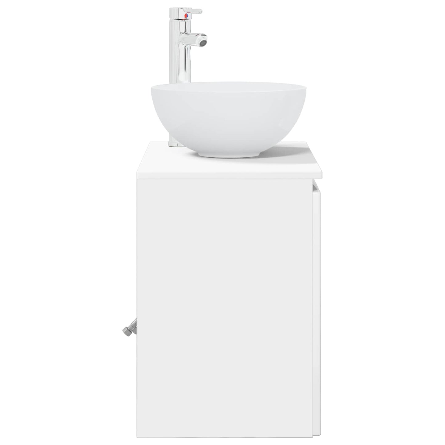Wall-Mounted Sink Vanity High Gloss White 49.5 x 41 x 64.5 cm