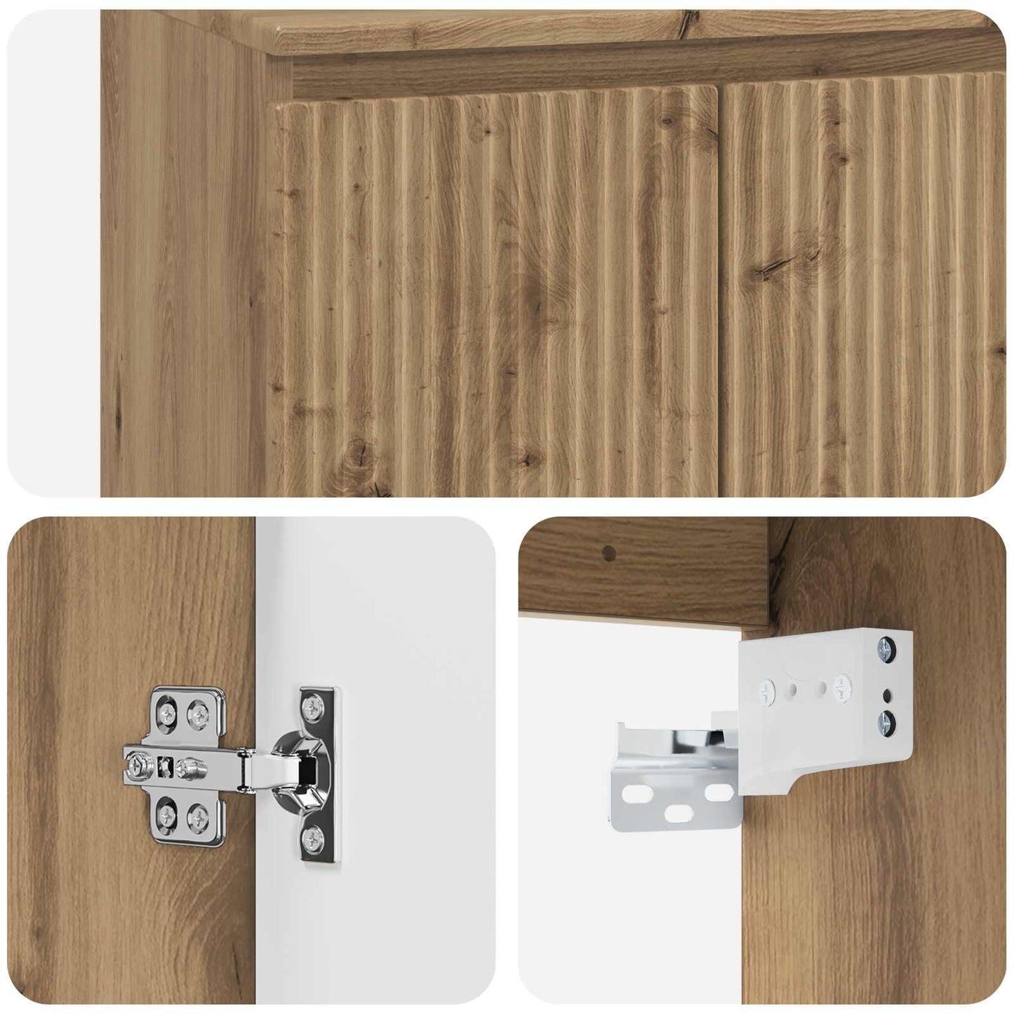 Wall-Mounted Sink Vanity Artisan Oak 49.5 x 41 x 64.5 cm
