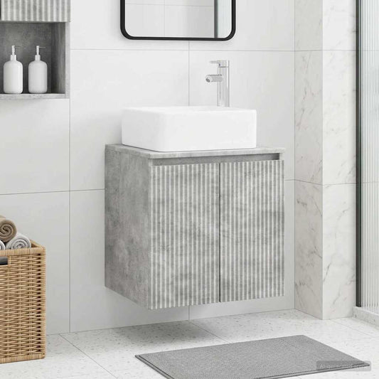Wall-Mounted Sink Vanity Concrete Grey 49.5 x 41 x 63 cm