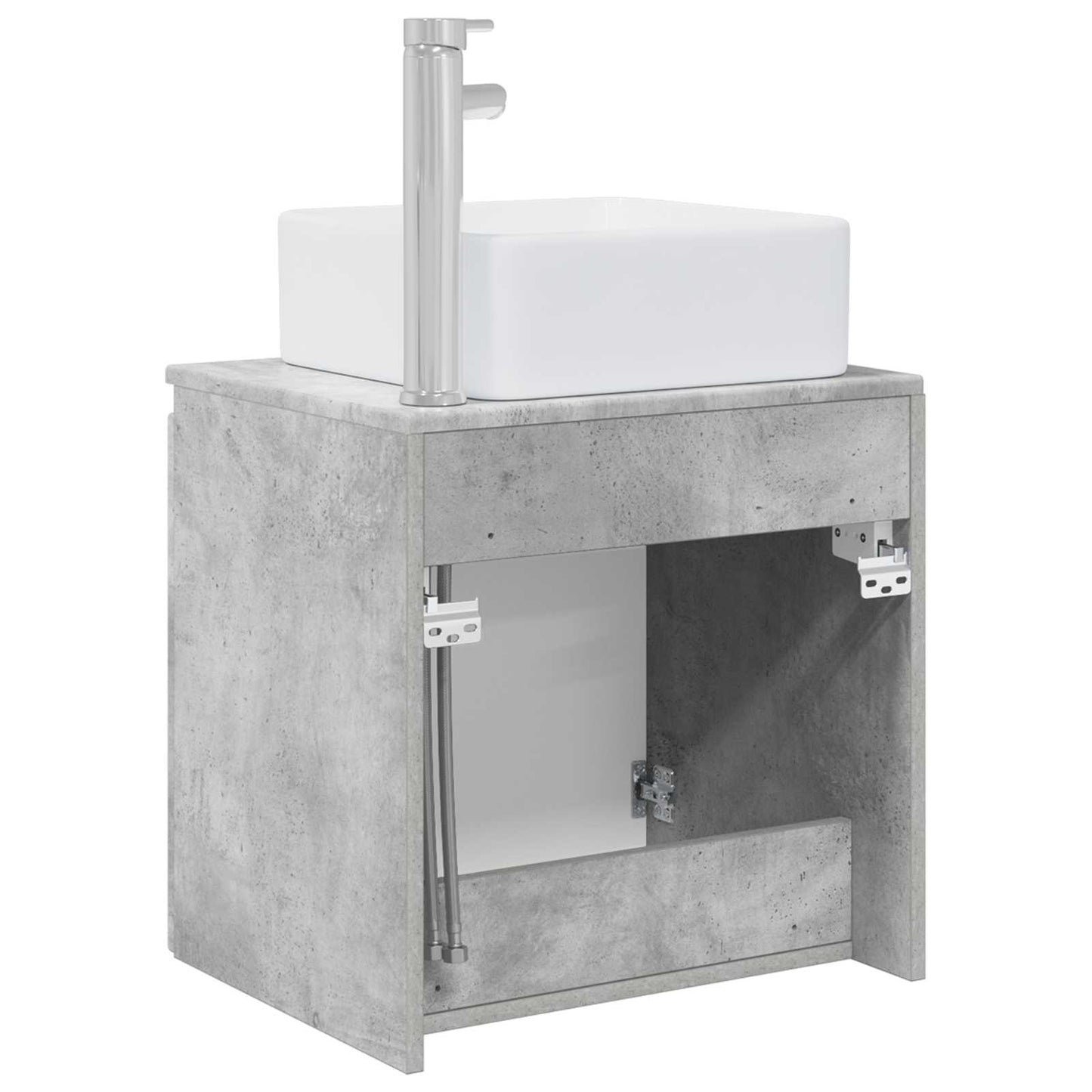Wall-Mounted Sink Vanity Concrete Grey 49.5 x 41 x 63 cm