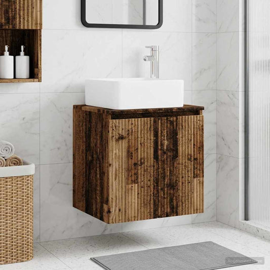 Wall-Mounted Sink Vanity Old Wood 49.5 x 41 x 63 cm