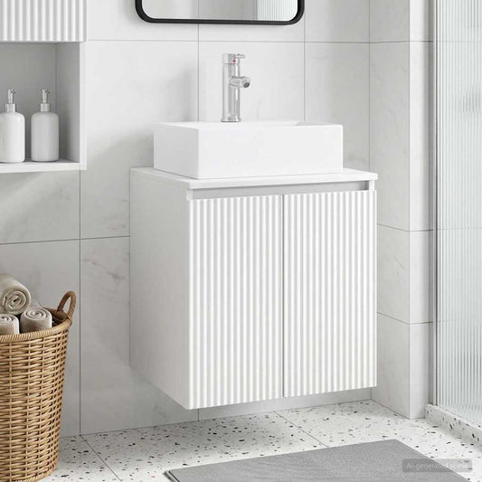 Wall-Mounted Sink Vanity White 49.5 x 41 x 62.5 cm