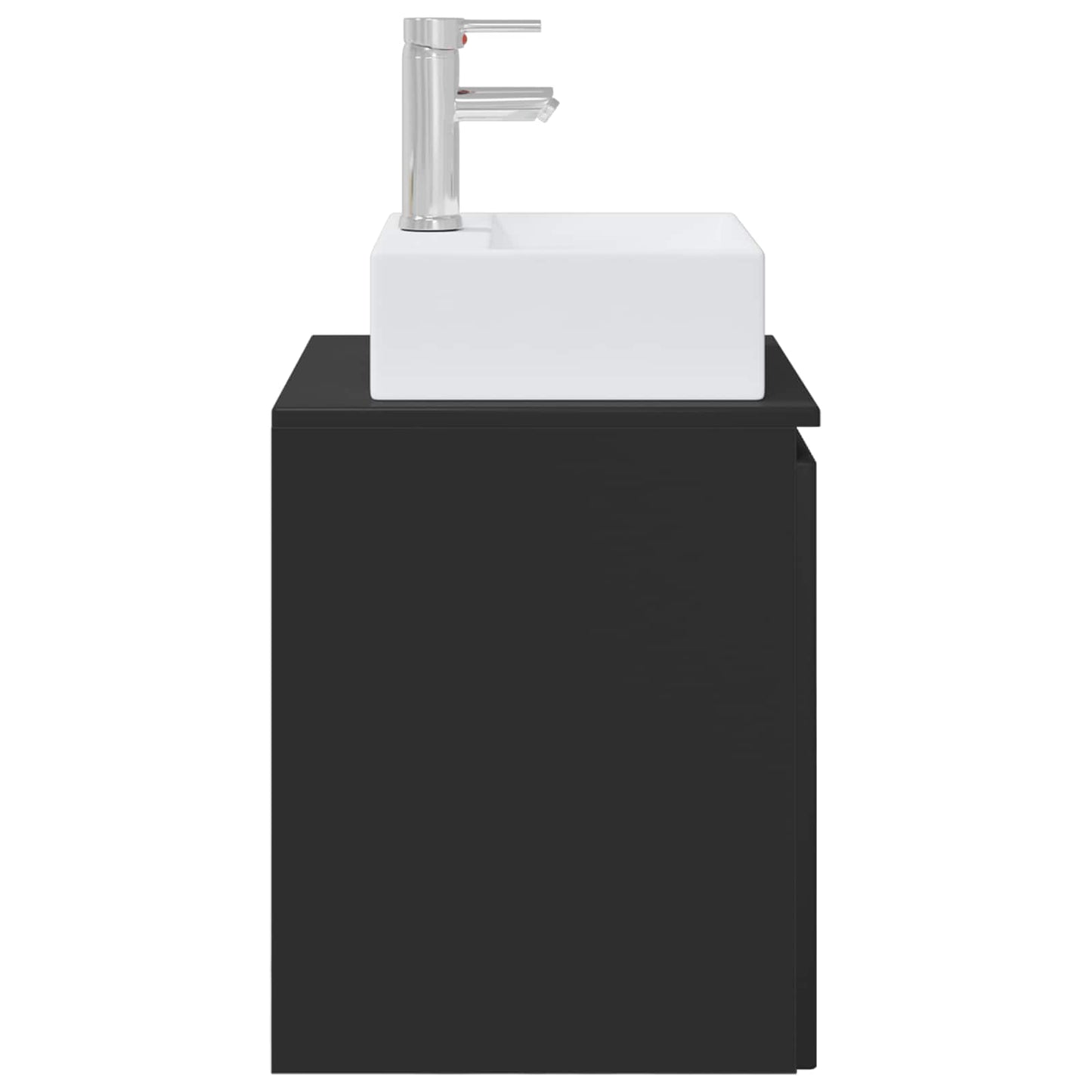 Wall-Mounted Sink Vanity Black 49.5 x 41 x 62.5 cm