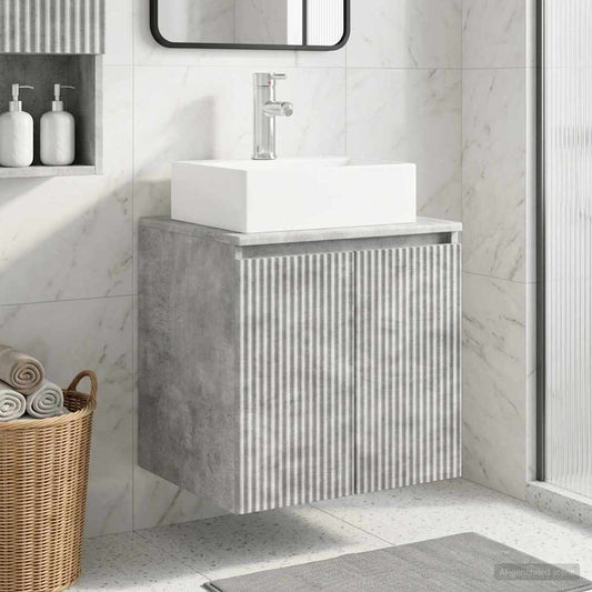 Wall-Mounted Sink Vanity Concrete Grey 49.5 x 41 x 62.5 cm