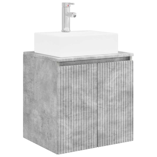 Wall-Mounted Sink Vanity Concrete Grey 49.5 x 41 x 62.5 cm