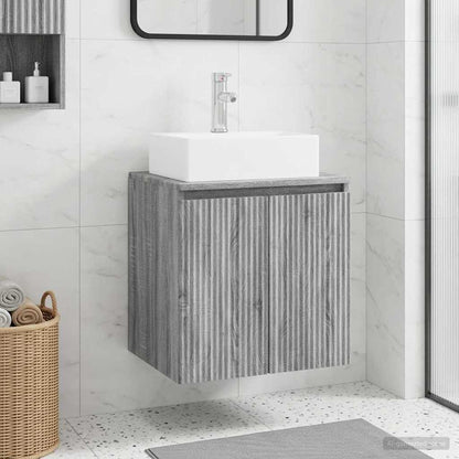 Wall-Mounted Sink Vanity Grey Sonoma 49.5 x 41 x 62.5 cm