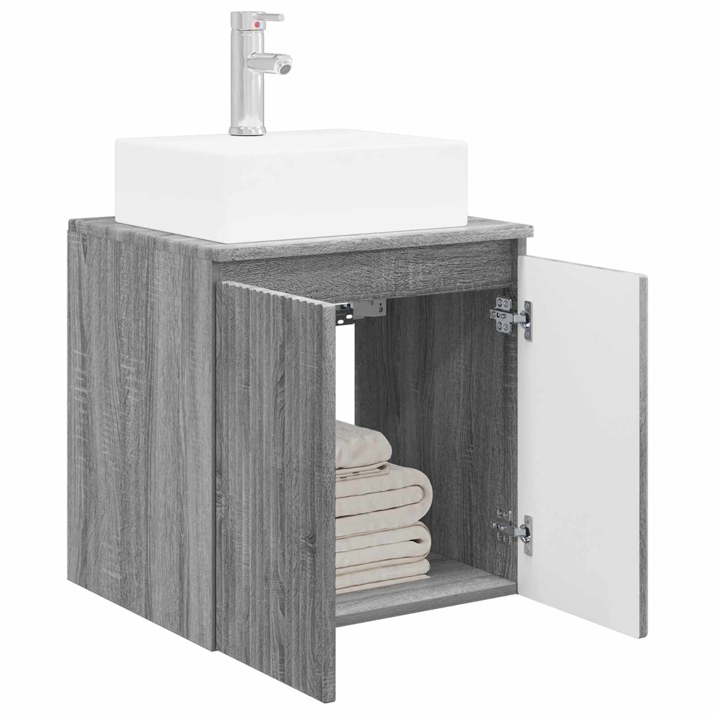 Wall-Mounted Sink Vanity Grey Sonoma 49.5 x 41 x 62.5 cm