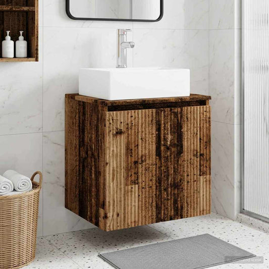 Wall-Mounted Sink Vanity Old Wood 49.5 x 41 x 62.5 cm