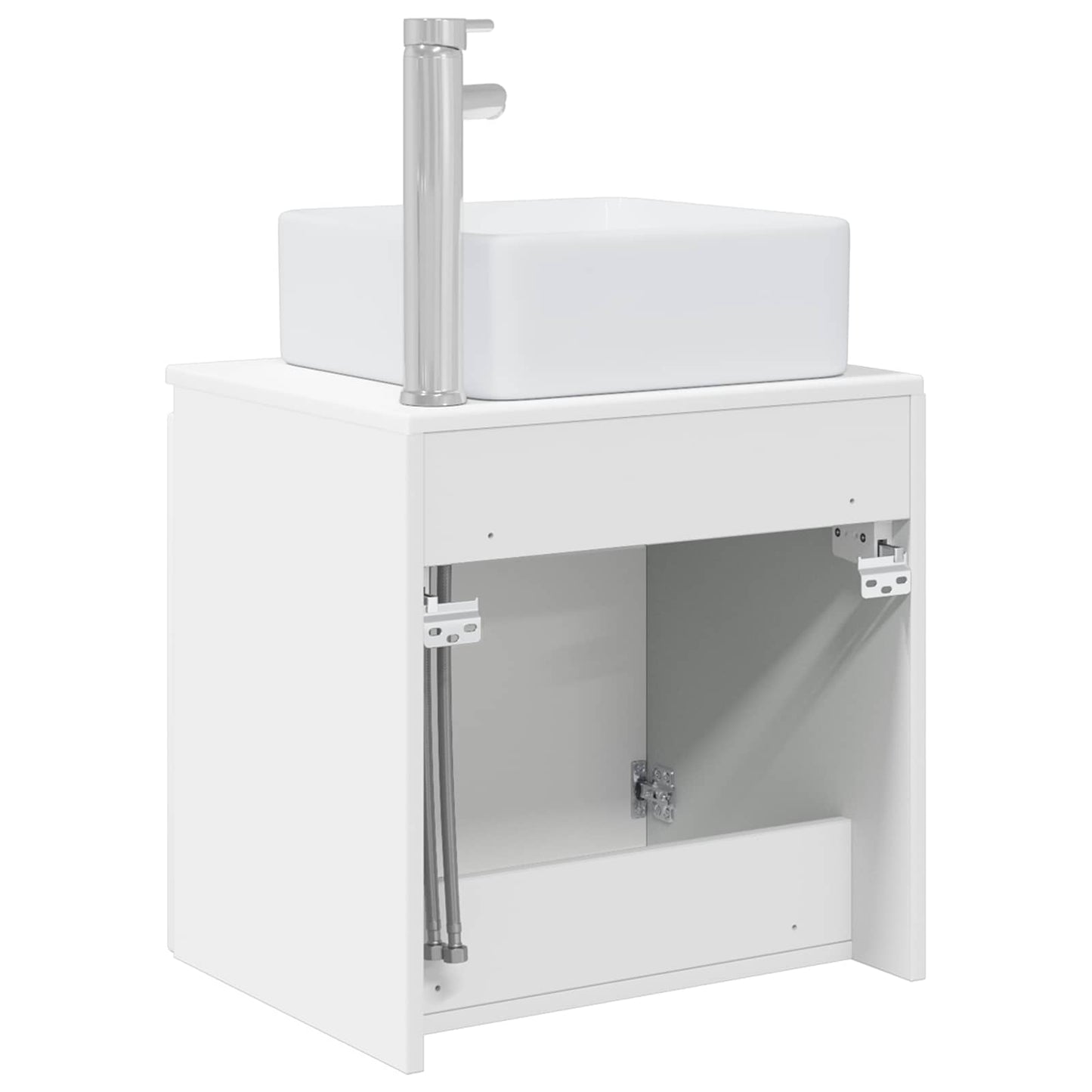 Wall-Mounted Sink Vanity White 53 x 35 x 63 cm Engineered Wood