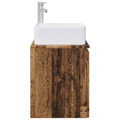 Wall-Mounted Sink Vanity Old Wood 53 x 35 x 63 cm
