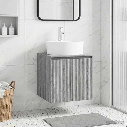 Wall-Mounted Sink Vanity Grey Sonoma 49.5 x 44.5 x 65 cm