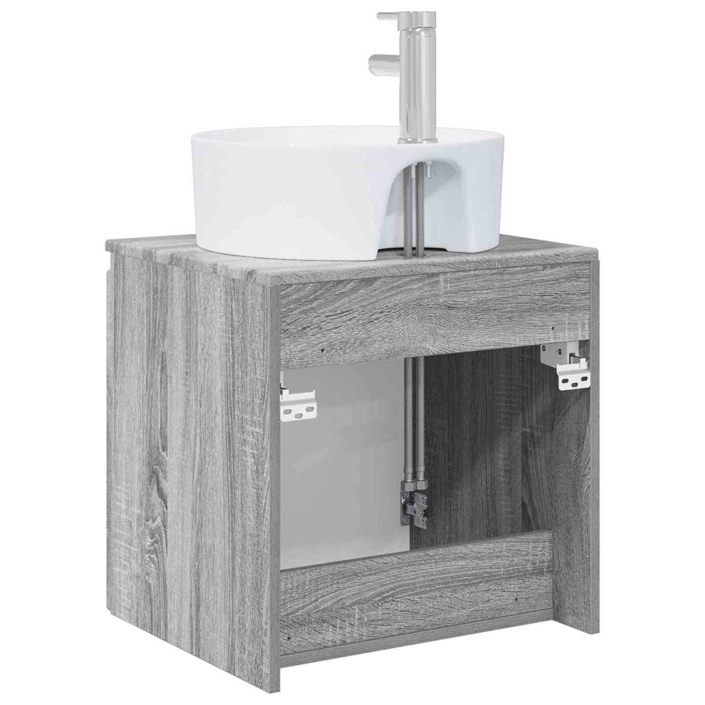 Wall-Mounted Sink Vanity Grey Sonoma 49.5 x 44.5 x 65 cm