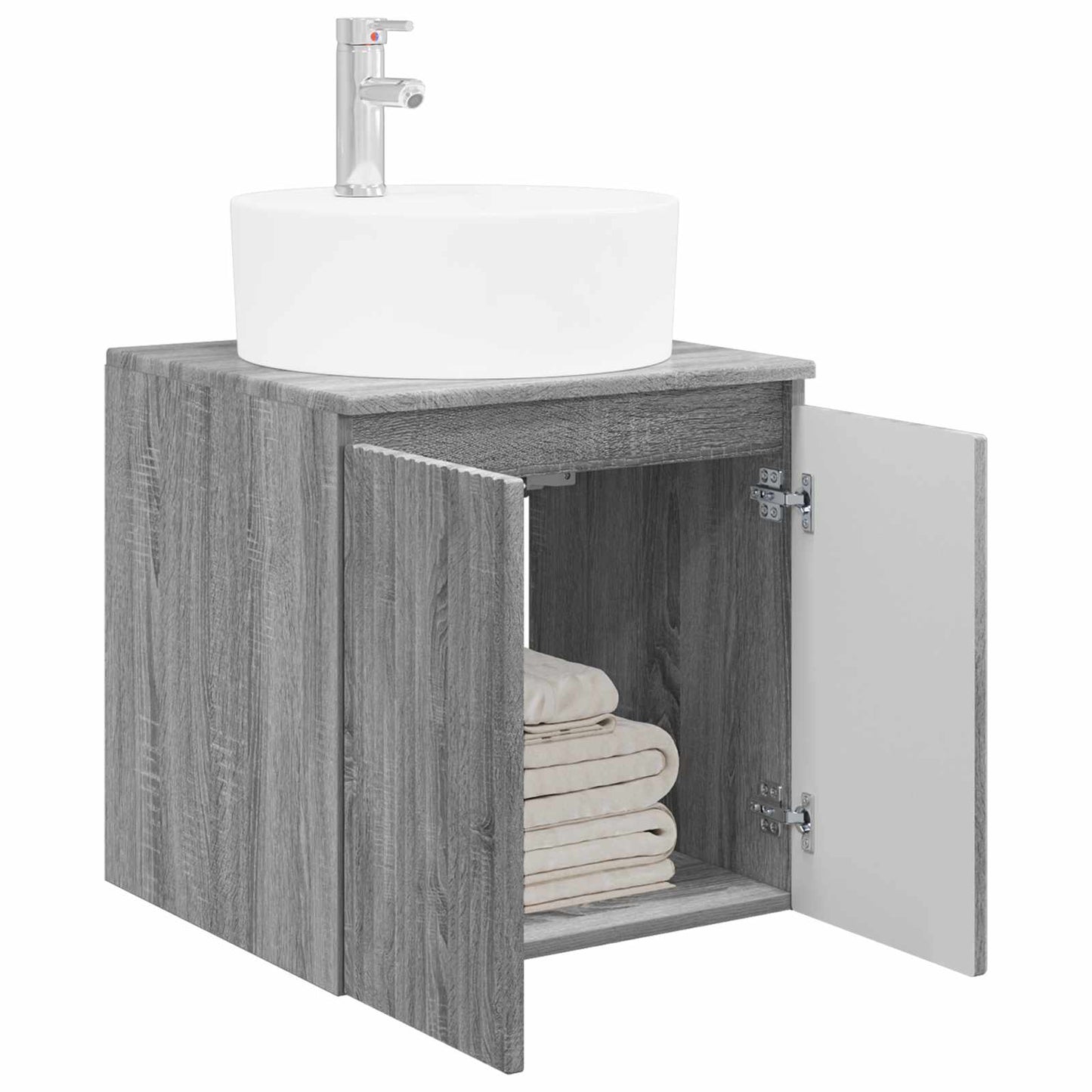 Wall-Mounted Sink Vanity Grey Sonoma 49.5 x 44.5 x 65 cm