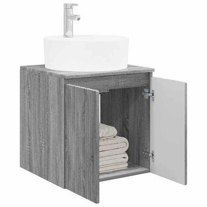 Wall-Mounted Sink Vanity Grey Sonoma 49.5 x 44.5 x 65 cm