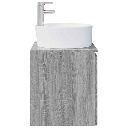 Wall-Mounted Sink Vanity Grey Sonoma 49.5 x 44.5 x 65 cm