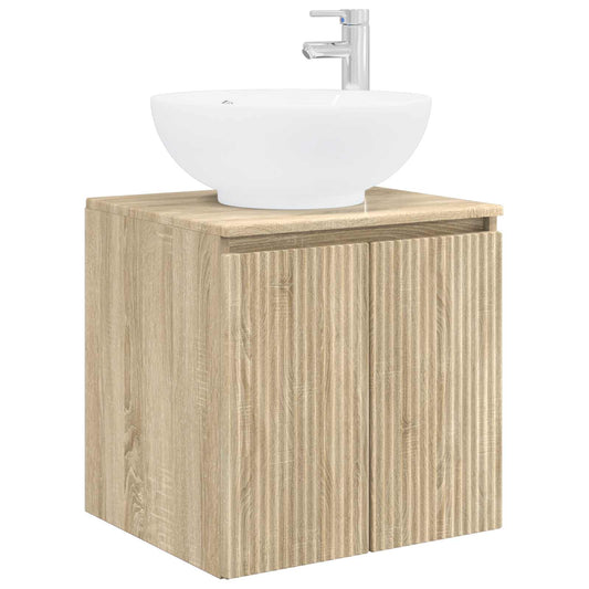 Wall-Mounted Sink Vanity Sonoma Oak 49.5 x 44.5 x 65 cm