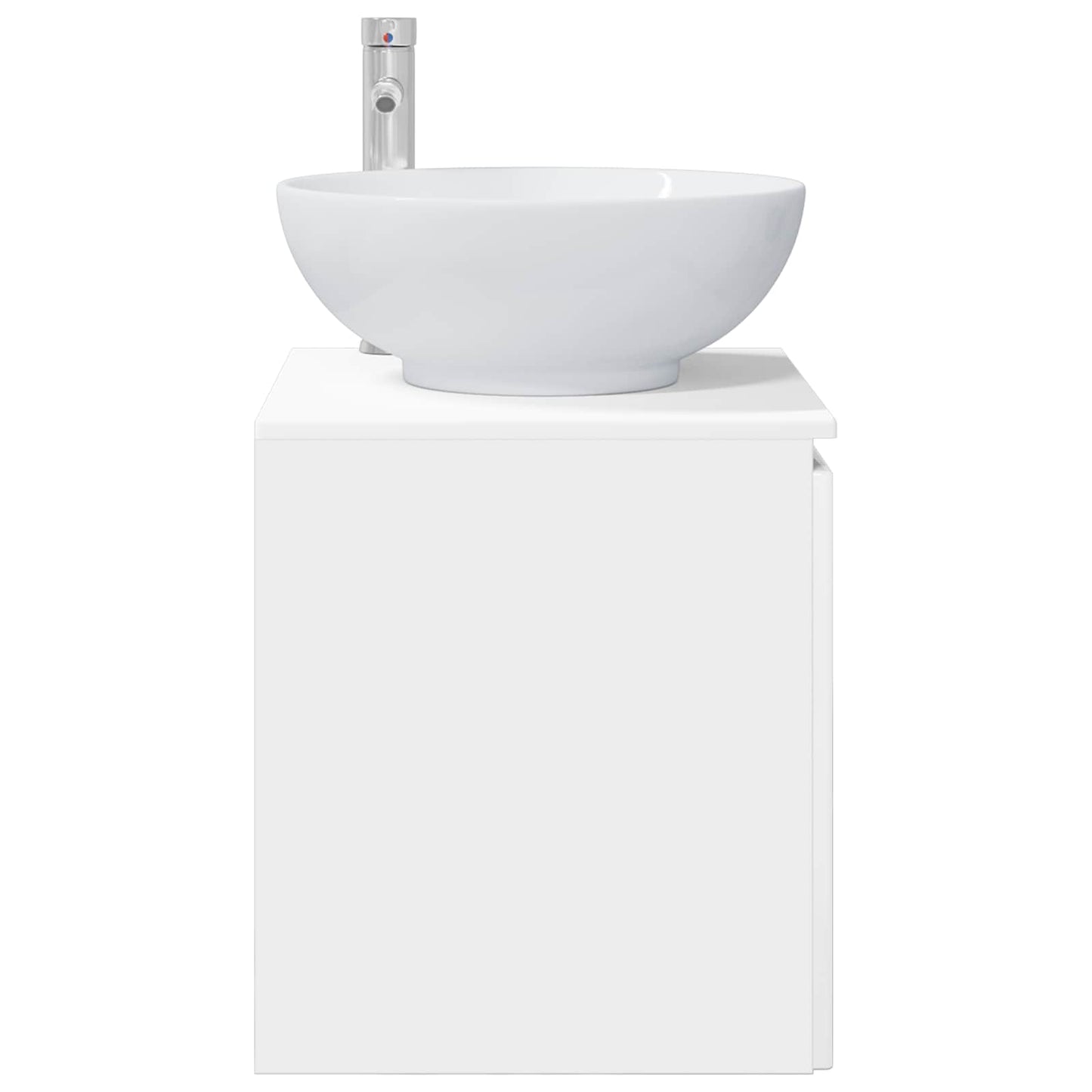 Wall-Mounted Sink Vanity High Gloss White 49.5 x 44.5 x 65 cm