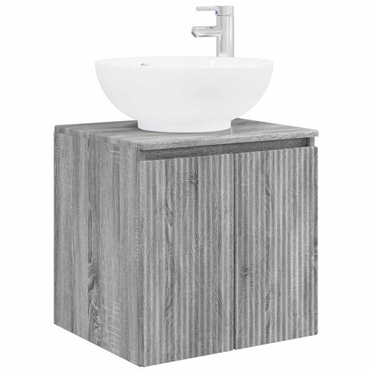 Wall-Mounted Sink Vanity Grey Sonoma 49.5 x 44.5 x 65 cm