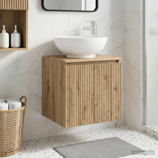 Wall-Mounted Sink Vanity Artisan Oak 49.5 x 44.5 x 65 cm