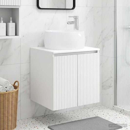 Wall-Mounted Sink Vanity White 49.5 x 44.5 x 66 cm