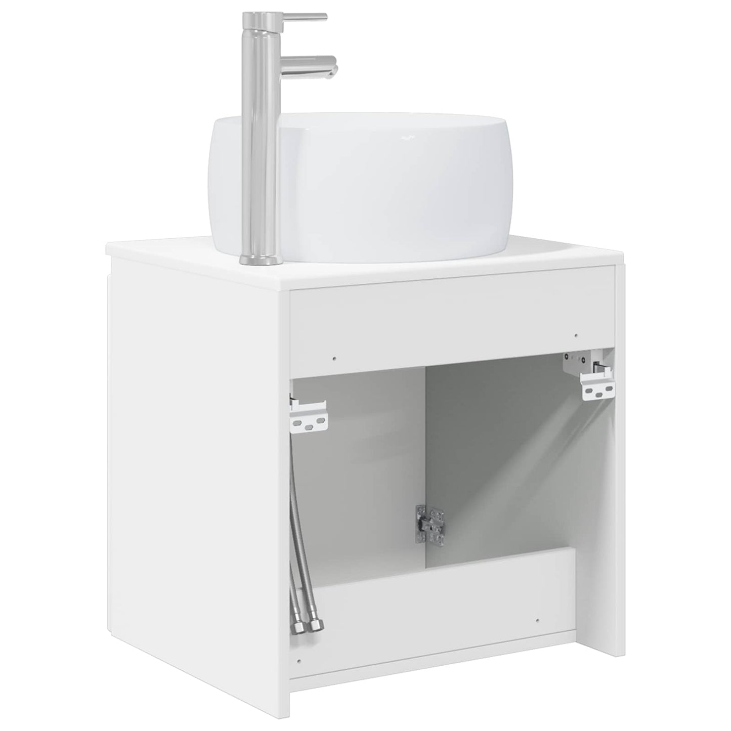 Wall-Mounted Sink Vanity White 49.5 x 44.5 x 66 cm