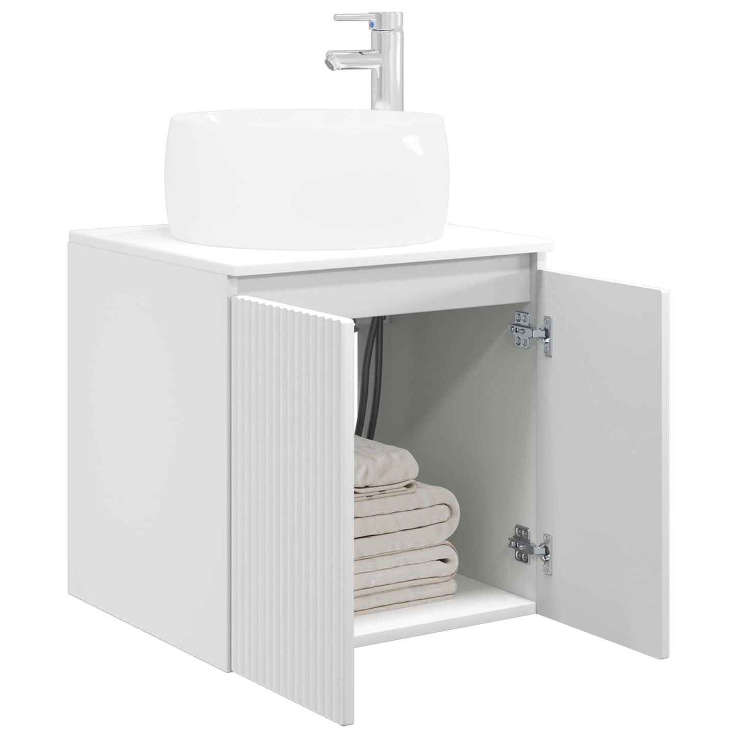 Wall-Mounted Sink Vanity White 49.5 x 44.5 x 66 cm