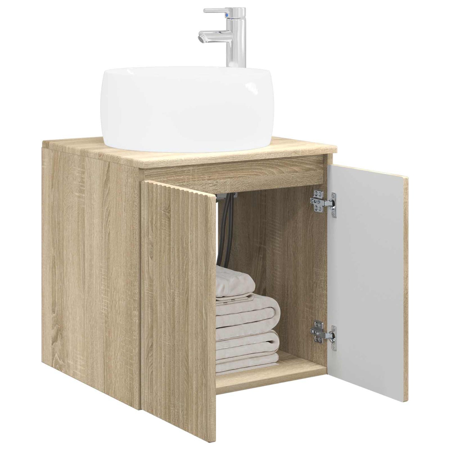 Wall-Mounted Sink Vanity Sonoma Oak 49.5 x 44.5 x 66 cm