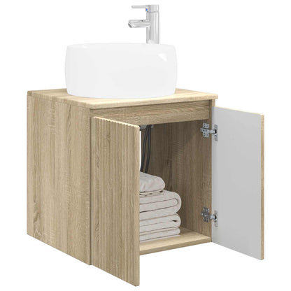 Wall-Mounted Sink Vanity Sonoma Oak 49.5 x 44.5 x 66 cm