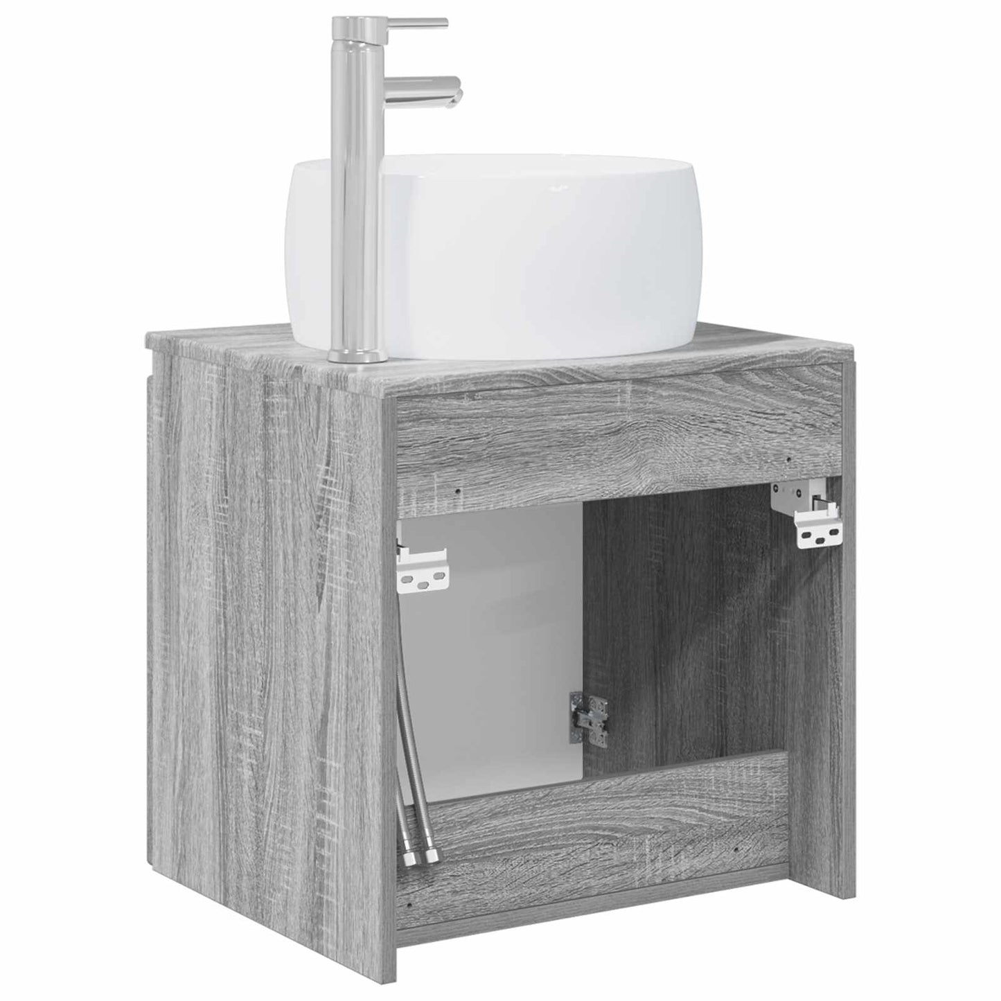 Wall-Mounted Sink Vanity Grey Sonoma 49.5 x 44.5 x 66 cm