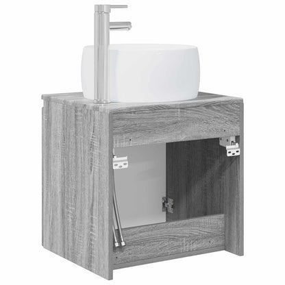 Wall-Mounted Sink Vanity Grey Sonoma 49.5 x 44.5 x 66 cm