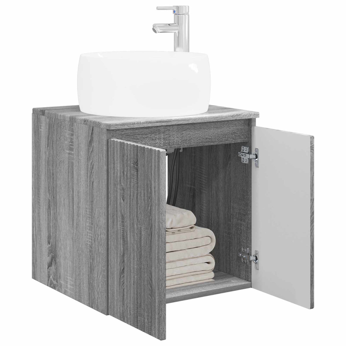 Wall-Mounted Sink Vanity Grey Sonoma 49.5 x 44.5 x 66 cm